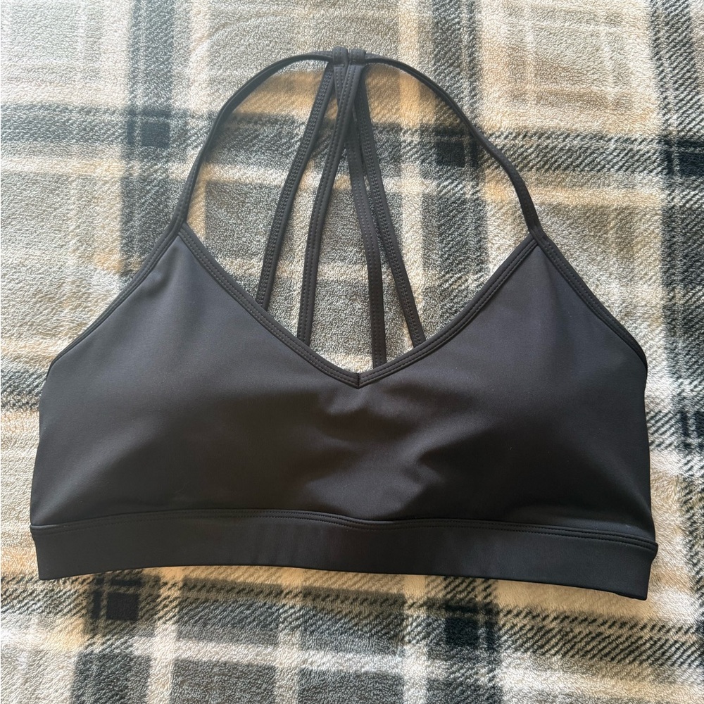 AYBL Black Strappy V-Neck Sports Bralette